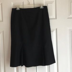 Black wool skirt